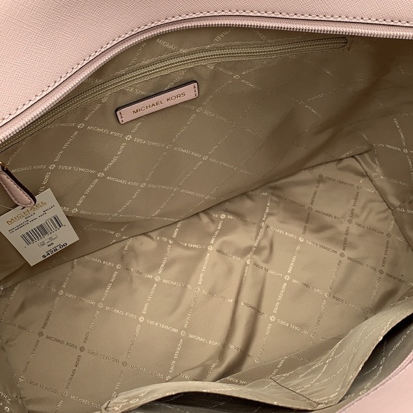 MICHAEL KORS GILLY LARGE DRAWSTRING TRAVEL TOTE BALLET SIGNATURE COLOR - Picture 11 of 14